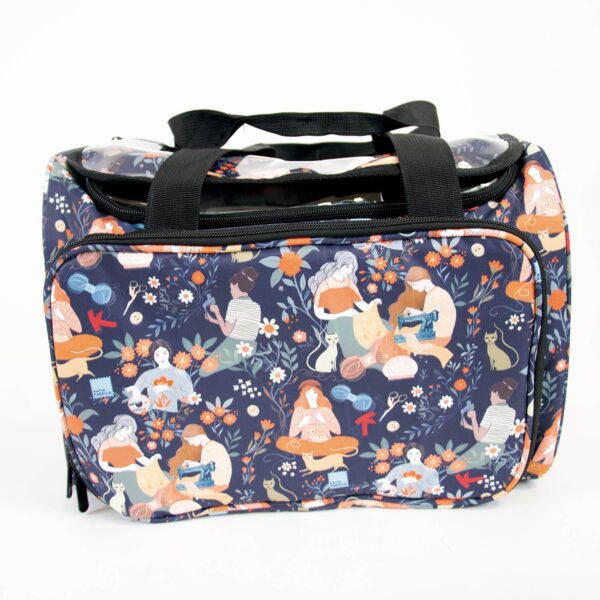 Bolsa para labores diseño exclusivo Lady Desidia azul marino - Imagen 2